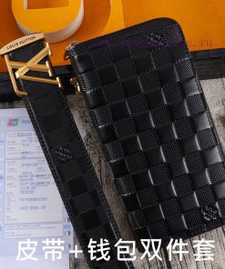LV. Yilu Weideng Double Piece SetWooden box, belt+wallet, two-piece setGrade: Imported 100% ywq2400n