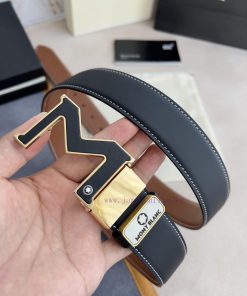 Montblanc Montblanc ️ Belt and beltHanging buckle, new original classic boutique leather let quwnq43a