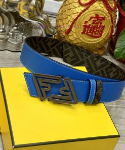 FENDI style with width of 4.0CM, double ring front and back waist belt, FF nail buckle, dual rcje27nu