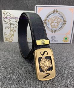 Versace. VersaceMaterial: Leather Belt with 100% Head Layer. The leather belt is guaranteed krwefggy