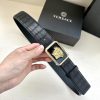 The 3D decoration on the buckle of the Versace head emblem waistband with a width of 4.0cm f sf5vjqrd