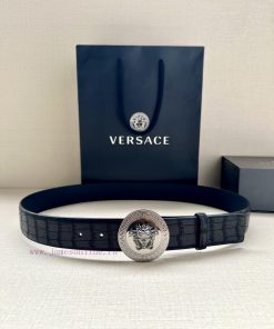 P Width 4.0cm Versace This belt is adorned with the iconic Versace Medusa avatar buckle, sho jknqrykk