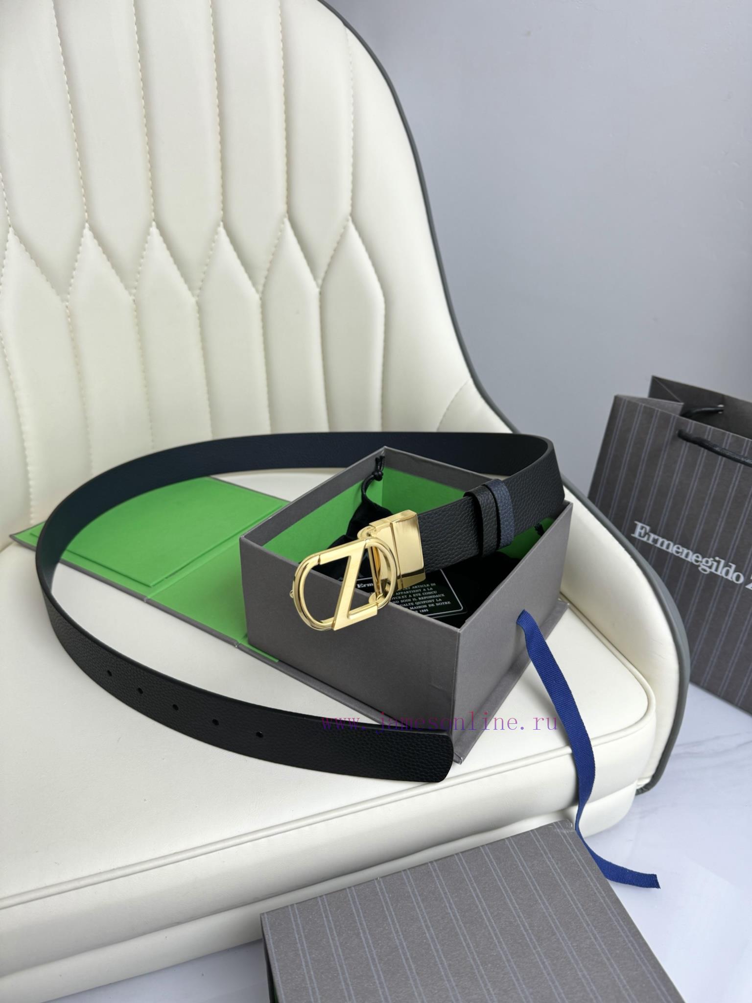 Zegna double-sided original imported top layer cowhide, double-sided use, vacuum electroplat 80s0w10x - Image 4
