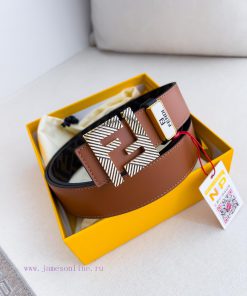 Fendi FENDI ️ Belt and beltBuckle, original classic pure copper boutique letter buckle, phot yox32jgh