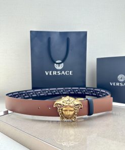 Belt width 3.8cm VERSACE This belt is equipped with a three-dimensional La Medusa double-sid co86h3sm