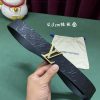 LV Louis Vuitton official website 4.0 wide non 3.8 embossed leather quality qe8z20ml