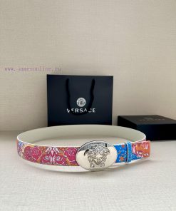3.8cm wide Versace belt with three-dimensional La Medusa double-sided buckle, decorated with grsgtd9j