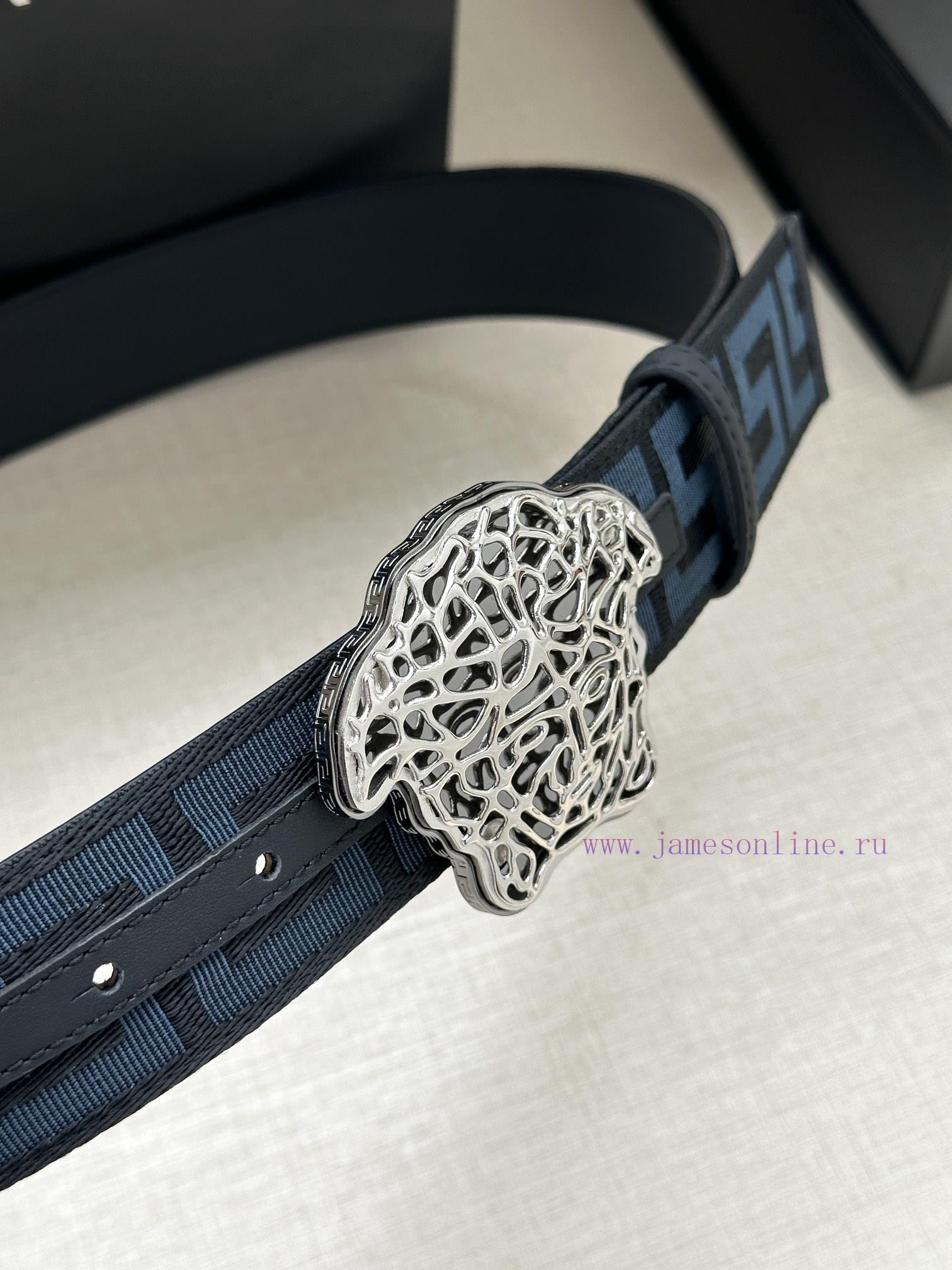 Width 3.8cm Versace This satin belt from Versace has a very casual style, adorned with the i engbwbb2 - Image 9