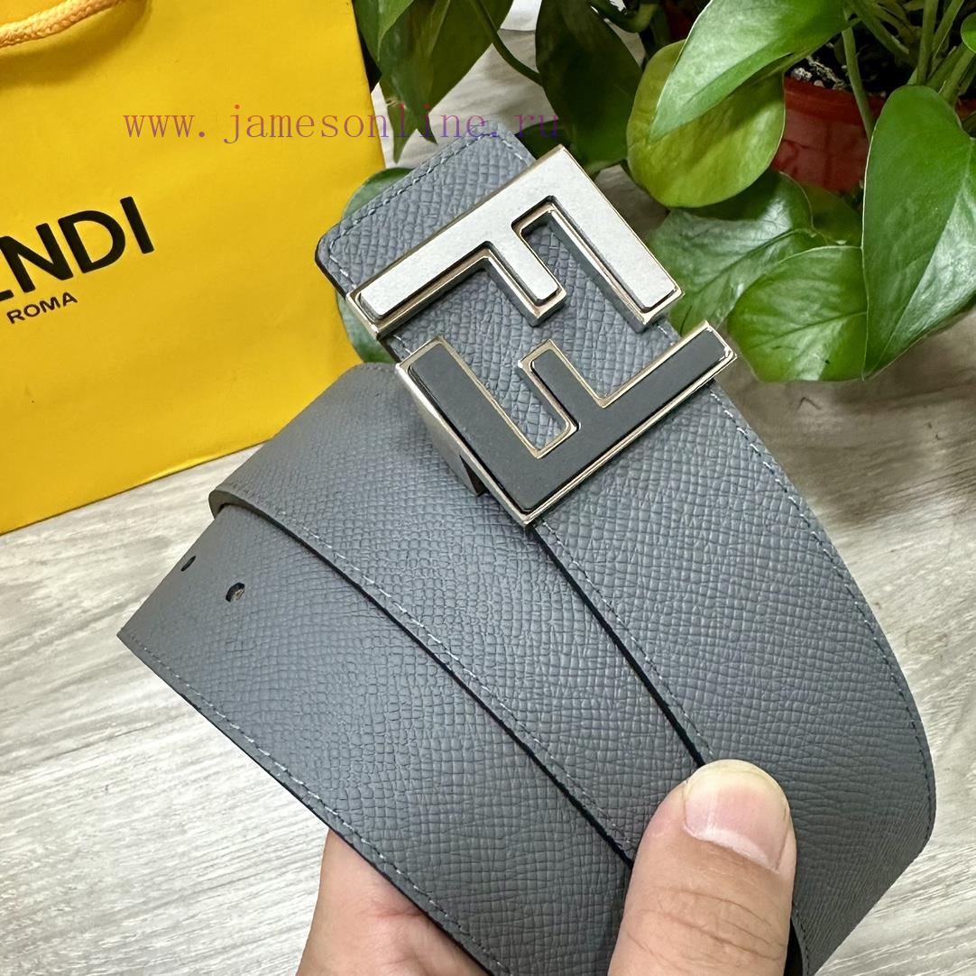 FENDL 40MM wide double-sided original calf leather with a single ruthenium palladium plated qh2w1o4e