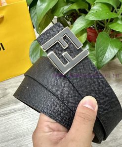 FENDL 40MM wide double-sided original calf leather with a single ruthenium palladium plated q9xl06ug