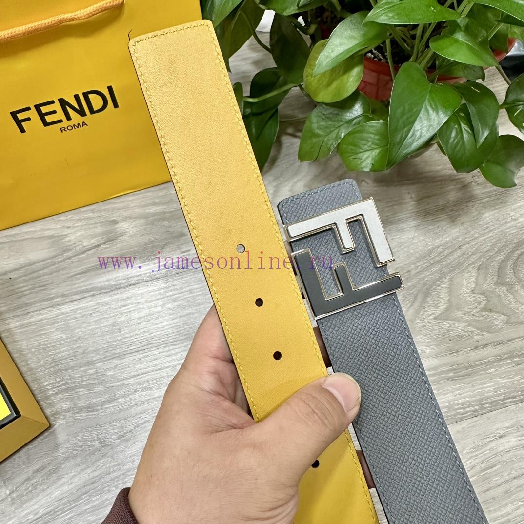 FENDL 40MM wide double-sided original calf leather with a single ruthenium palladium plated qh2w1o4e - Image 5