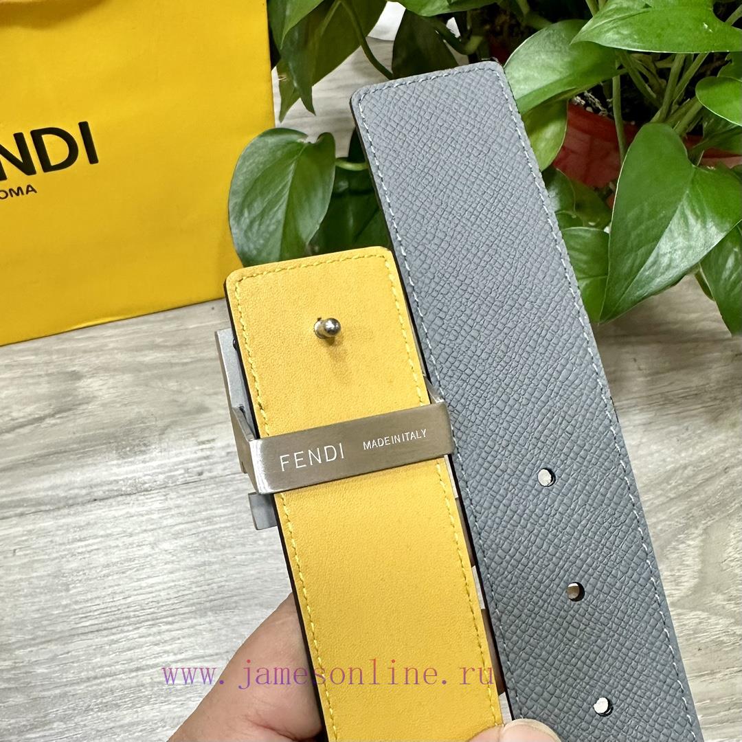 FENDL 40MM wide double-sided original calf leather with a single ruthenium palladium plated qh2w1o4e - Image 6