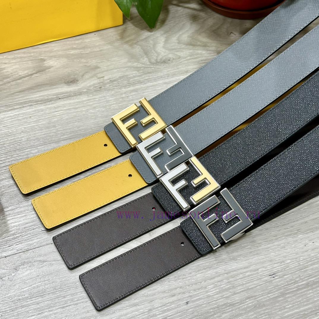 FENDL 40MM wide double-sided original calf leather with a single ruthenium palladium plated qh2w1o4e - Image 7