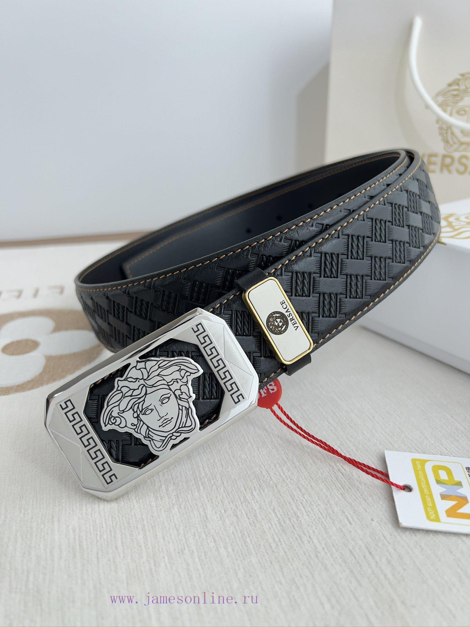 Versace. Versace Belt and BeltsHanging buckle, classic human head made of pure steel materia qt4ugr54