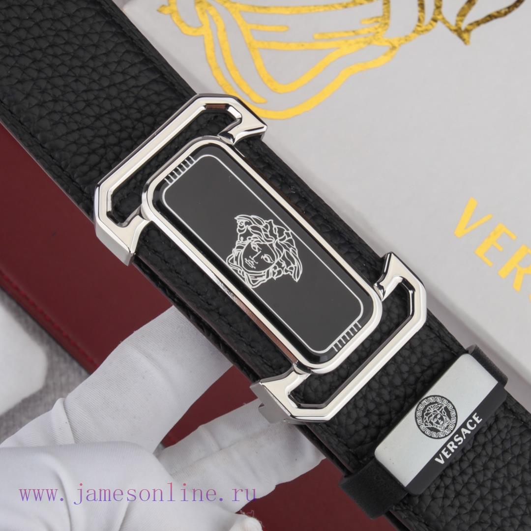 Belt belt Versace cowhide beltMen's belt material: 100% head layer cowhide belt, guaranteed ayk99zej - Image 8