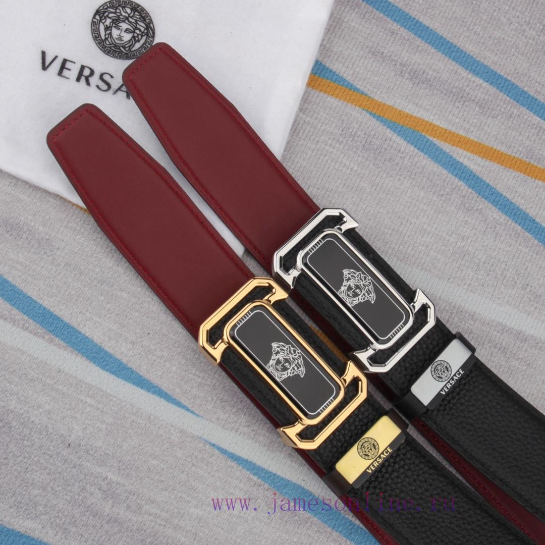 Belt belt Versace cowhide beltMen's belt material: 100% head layer cowhide belt, guaranteed ayk99zej - Image 10