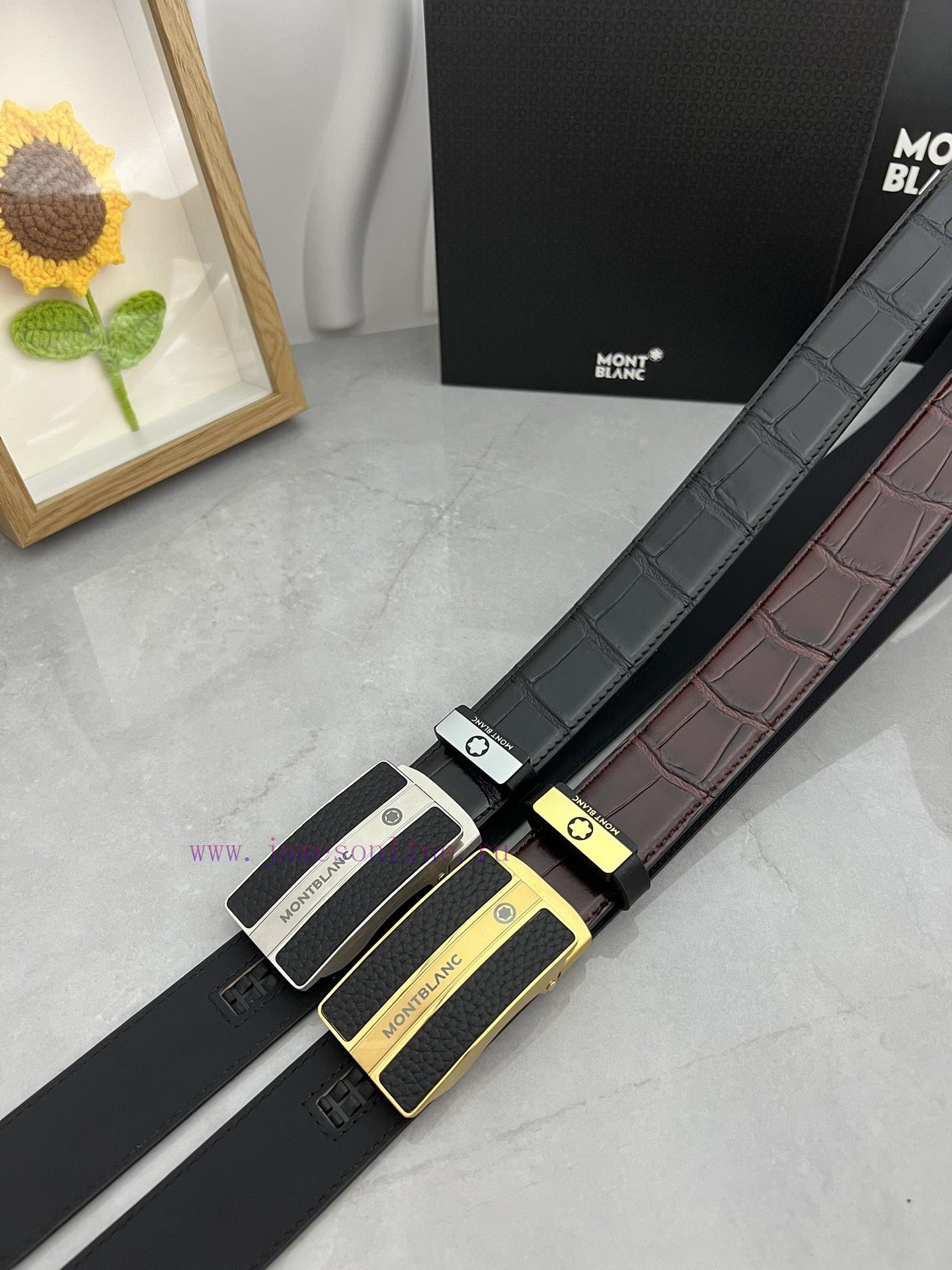 Montblanc Automatic BeltMaterial: Leather Belt with 100% Head Layer. The leather belt is gua y2aaimnf - Image 2