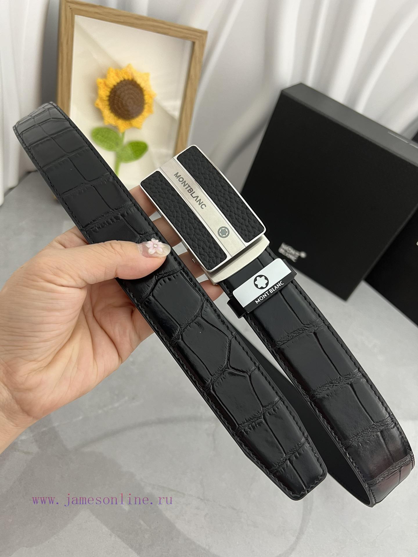 Montblanc Automatic BeltMaterial: Leather Belt with 100% Head Layer. The leather belt is gua vdqlq6fp - Image 3
