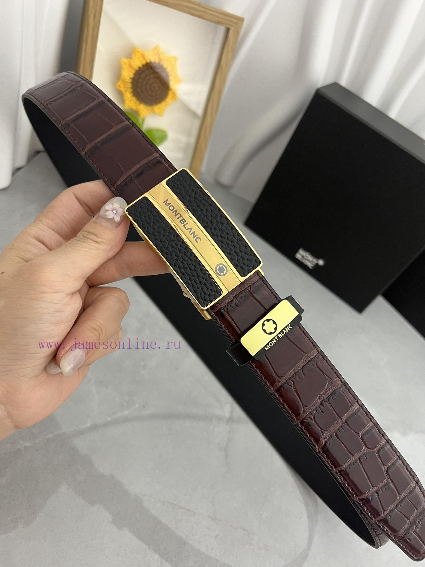 Montblanc Automatic BeltMaterial: Leather Belt with 100% Head Layer. The leather belt is gua y2aaimnf - Image 7