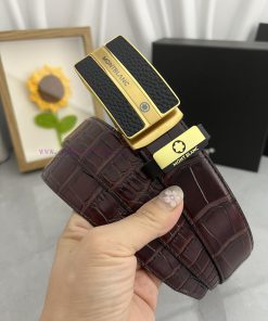 Montblanc Automatic BeltMaterial: Leather Belt with 100% Head Layer. The leather belt is gua motuo48g