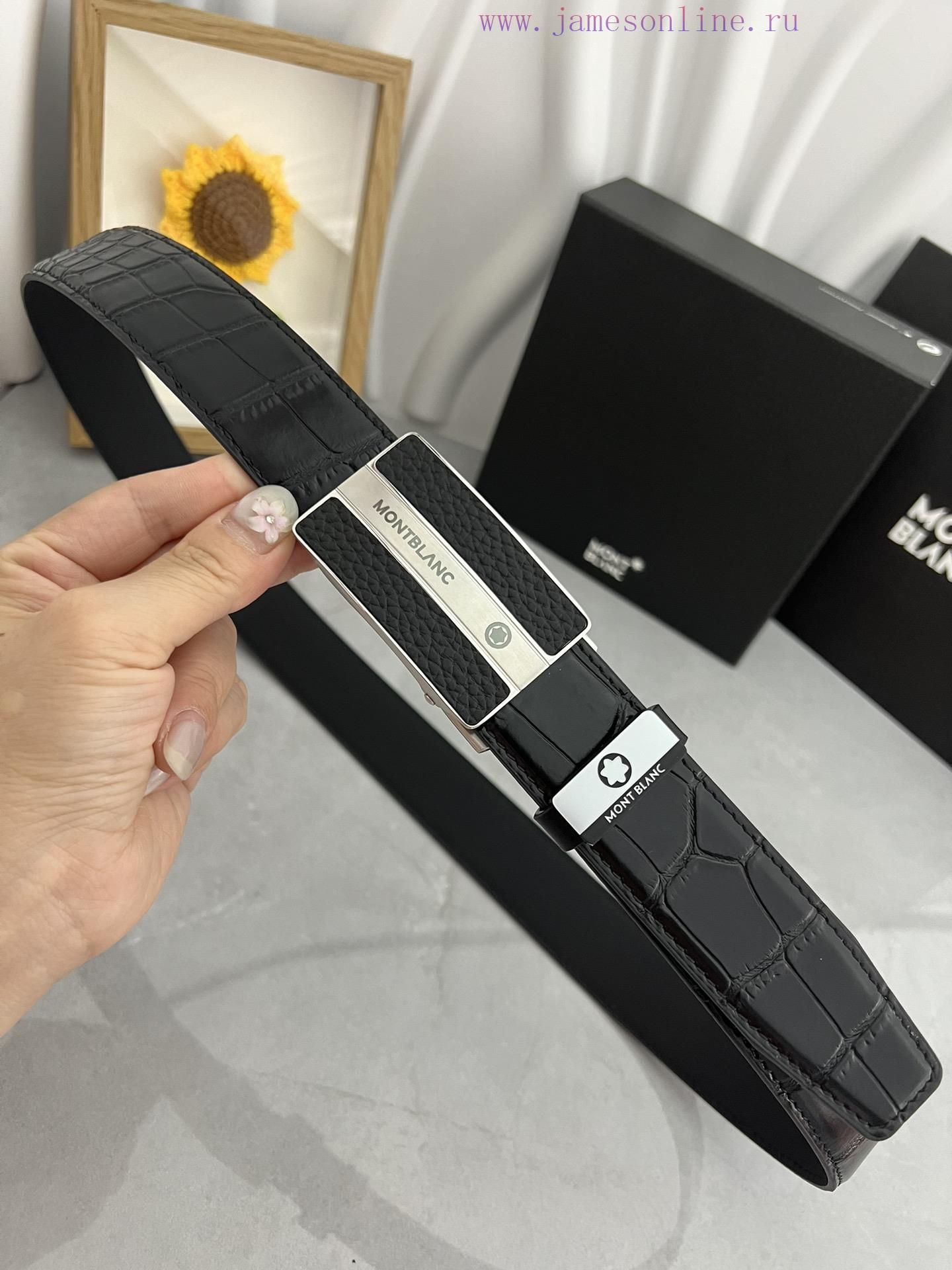 Montblanc Automatic BeltMaterial: Leather Belt with 100% Head Layer. The leather belt is gua y2aaimnf - Image 8