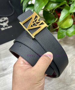 MCM The full set of 40mm wide double-sided original calf leather with a single ruthenium pa qcwu5hah