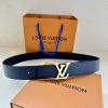 This 3.4-wide LV Heritage double-sided belt is made of grain and smooth leather, polished an 47ql1lm6