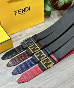 FENDL FendiThe full set of 40mm wide double-sided original calf leather with a single ruthen 1insh6hb