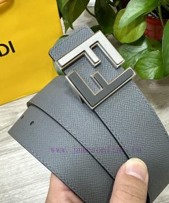 FENDL 40MM wide double-sided original calf leather with a single ruthenium palladium plated fwe4p57t