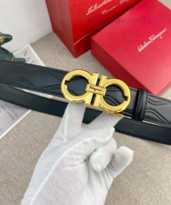 Ferragamo automatic leather belt series, original high-quality stainless steel buckle, soft 5yt4wa5l