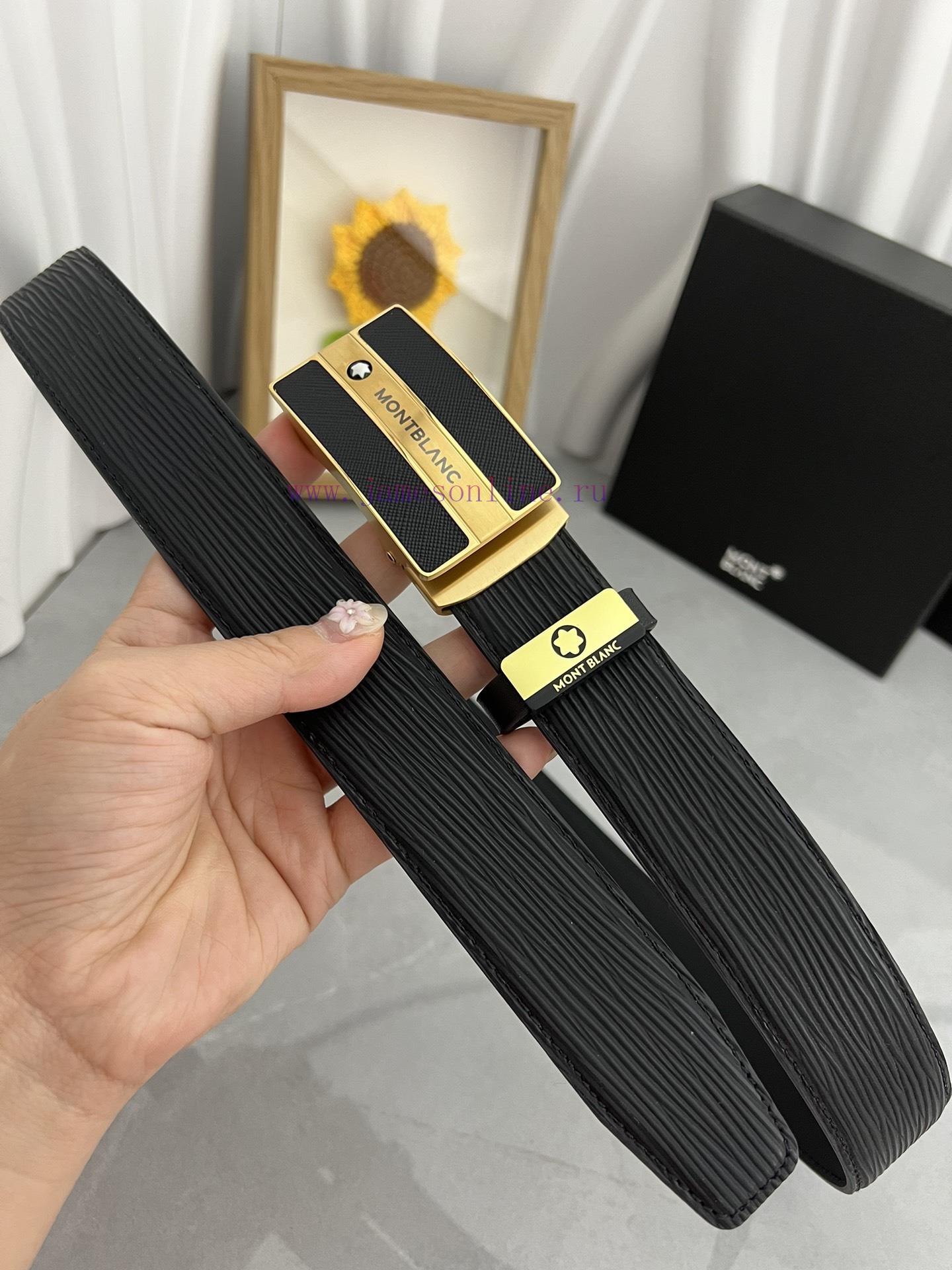 Montblanc Automatic BeltMaterial: Leather Belt with 100% Head Layer. The leather belt is gua 9g17gov3 - Image 3