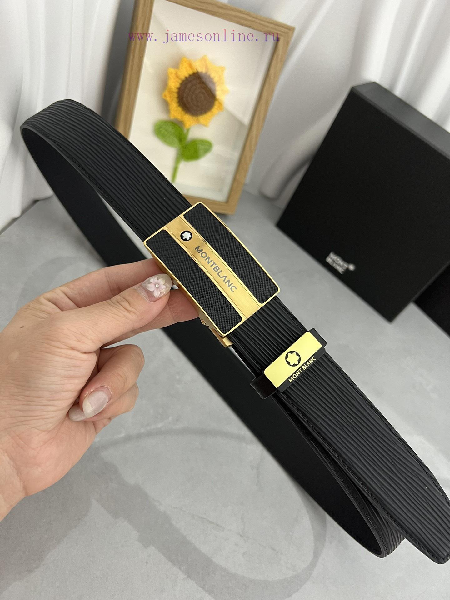 Montblanc Automatic BeltMaterial: Leather Belt with 100% Head Layer. The leather belt is gua 9g17gov3 - Image 4