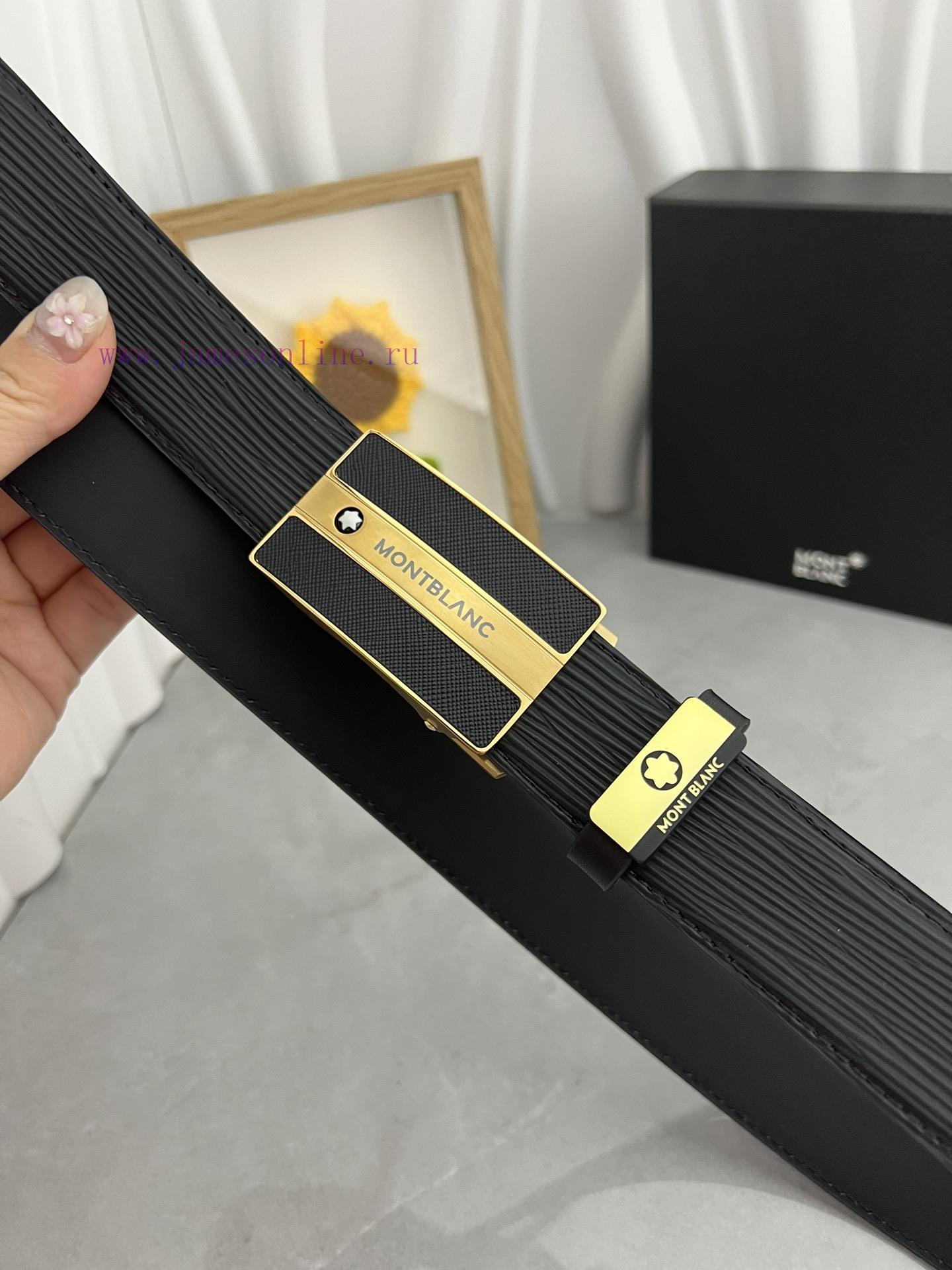 Montblanc Automatic BeltMaterial: Leather Belt with 100% Head Layer. The leather belt is gua 9g17gov3 - Image 5