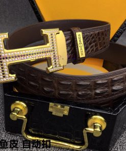 Hermes HERMES crocodile skinDelivery crocodile wooden box, automatic buckleGrade: Imported w tbdb8ejk