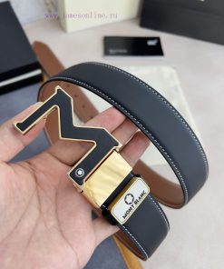 Montblanc Montblanc ️ Belt and beltHanging buckle, new original classic boutique leather let rvtm24sd