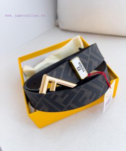 Fendi FENDI ️ Belt and beltBuckle, original classic pure copper boutique letter buckle, phot nem0j03z