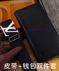 LV. Yiluweideng two-piece setWooden box, belt+wallet, two-piece setGrade: Imported 100% top q12cjmgh