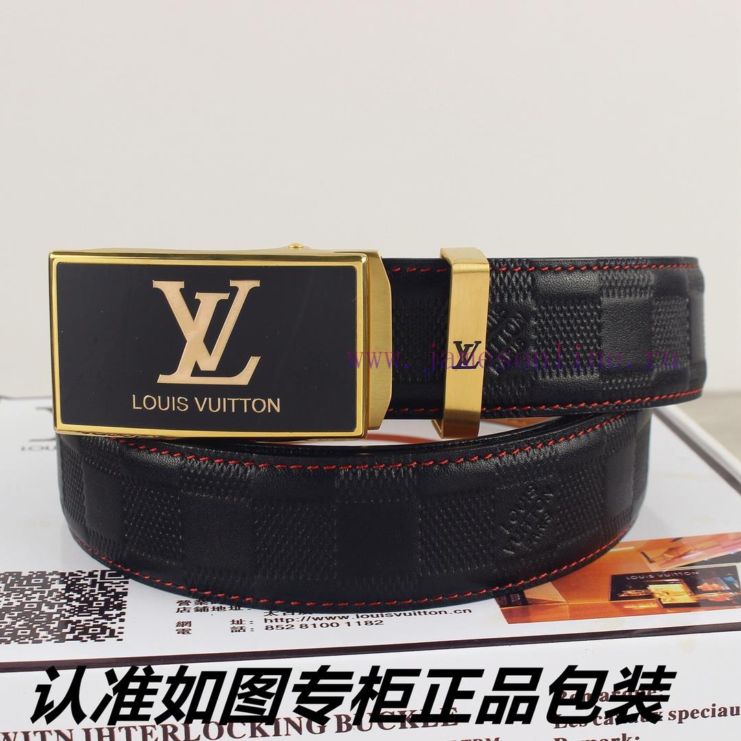 Lv... Louis Vuitton automatic buckleIdentify and receive a punch as a giftMaterial: 100% top 2813z2ty - Image 4