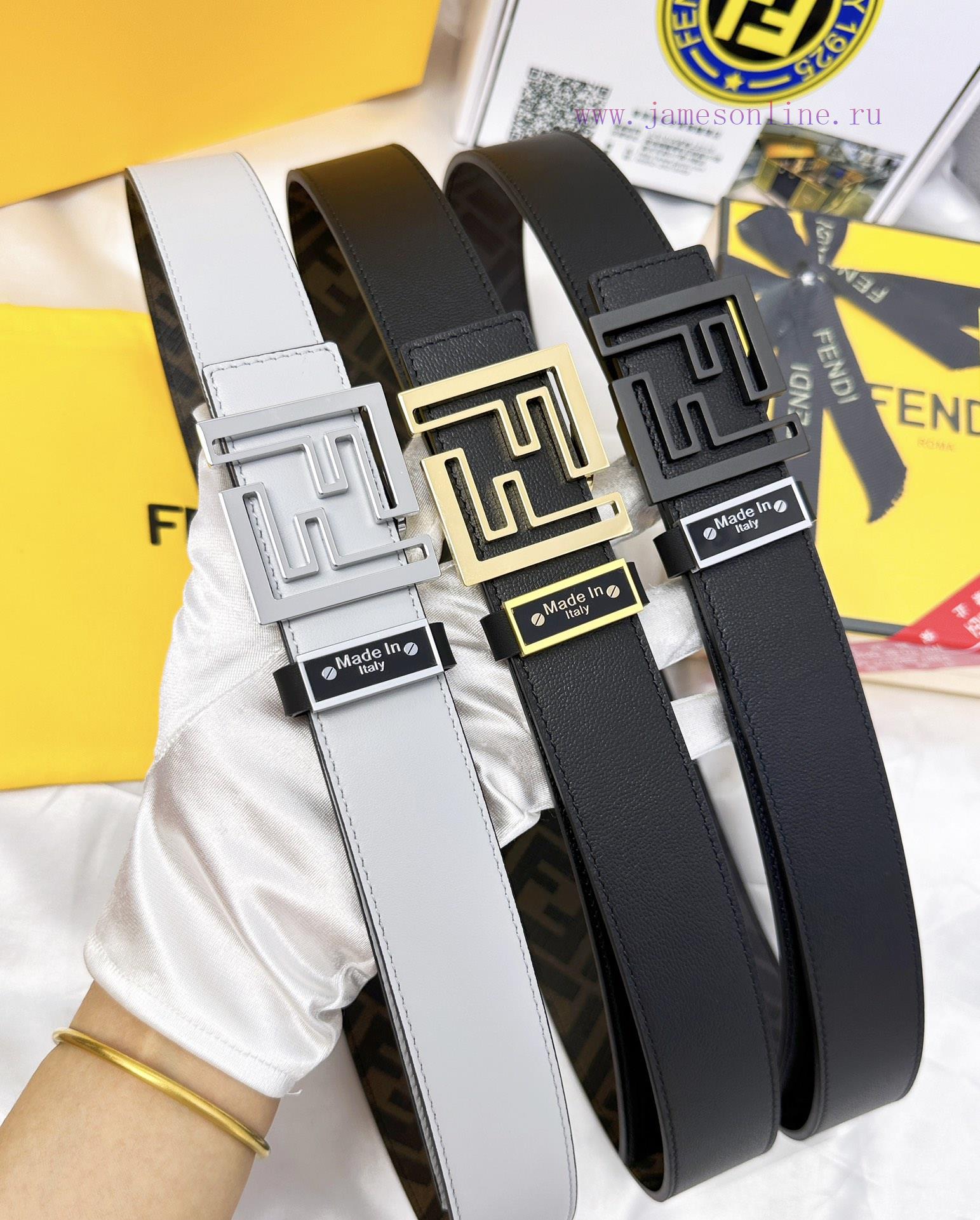 Belt FENDI Fendi ReproductionThe waistband is made of 100% cowhide, ensuring a double-layer xvfq2w50