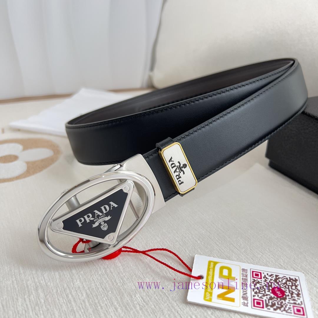 Prada. Prada Belt Automatic BeltAutomatic belt, classic pure steel material automatic buckle zihngv13