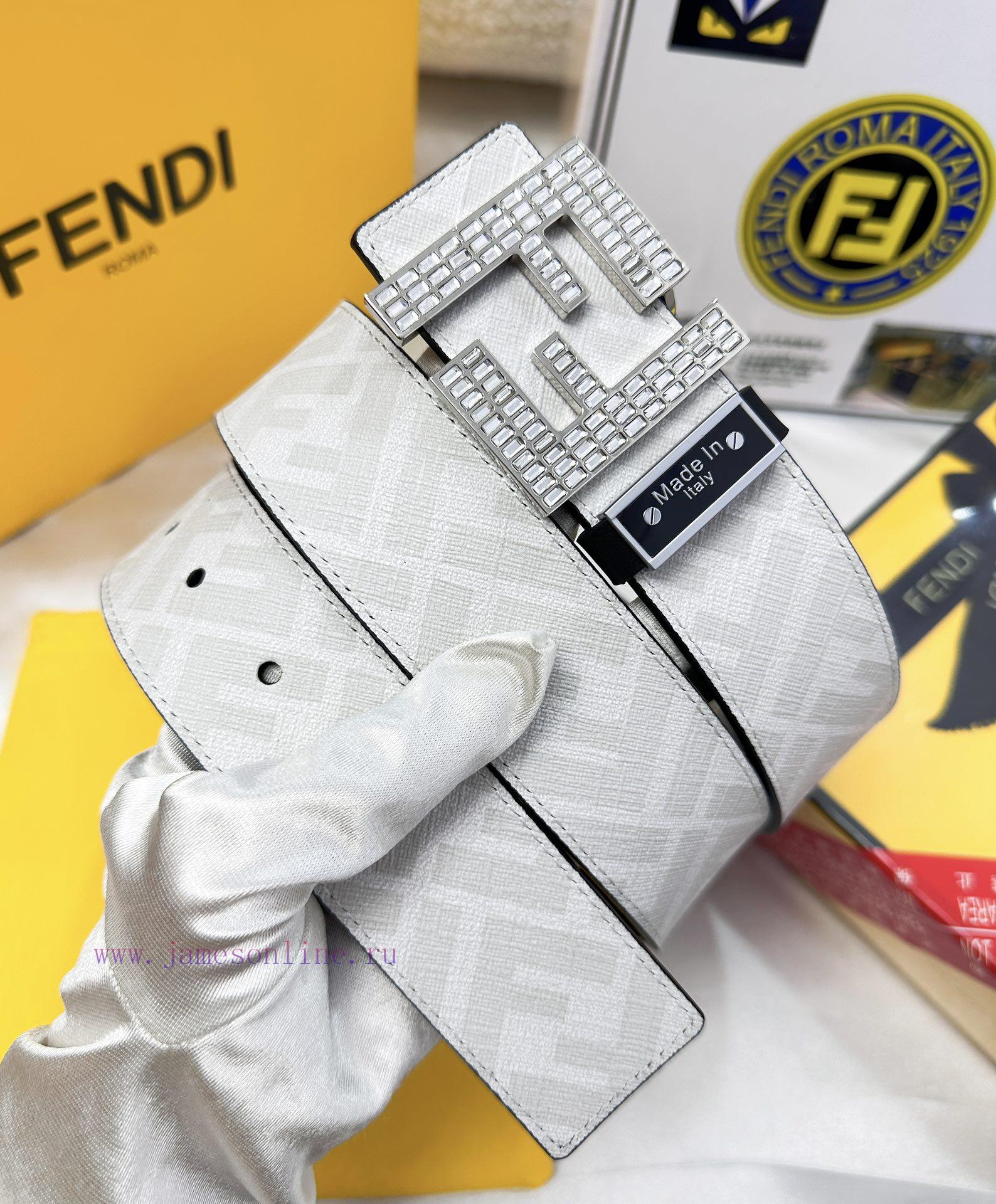 Belt FENDI Fendi ReproductionBelt made of 100% head layer cowhide with crocodile pattern, ev 4zlyo71u - Image 3