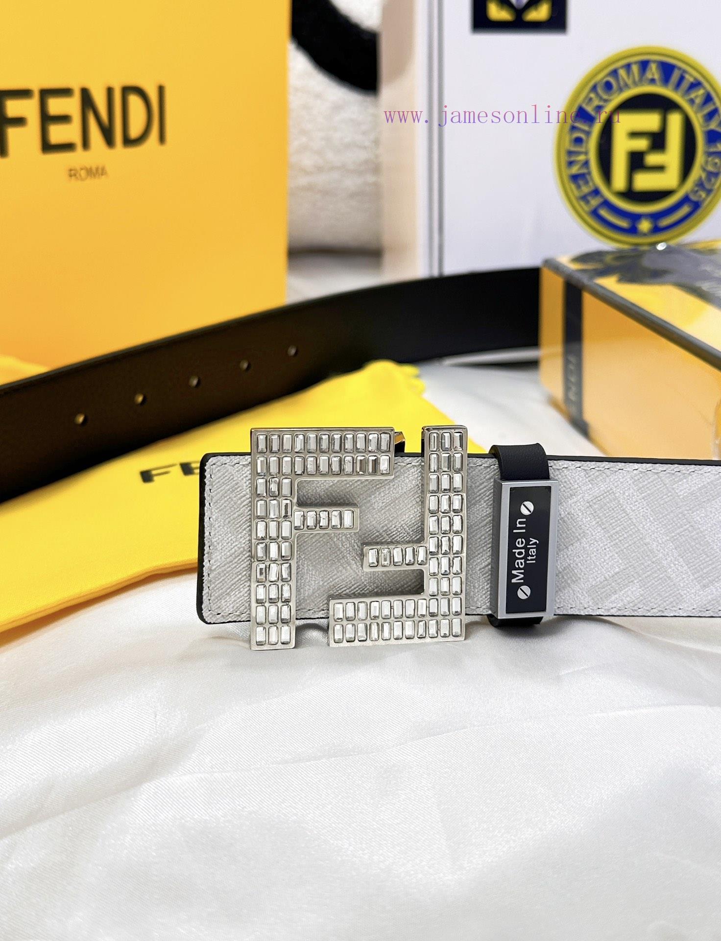 Belt FENDI Fendi ReproductionBelt made of 100% head layer cowhide with crocodile pattern, ev 4zlyo71u - Image 9