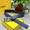 FENDI style with width of 4.0CM, double ring front and back waist belt, FF nail buckle, blue i29jo7rl