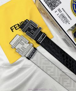 Belt FENDI Fendi ReproductionBelt made of 100% head layer cowhide with crocodile pattern, ev gzyqsoqj