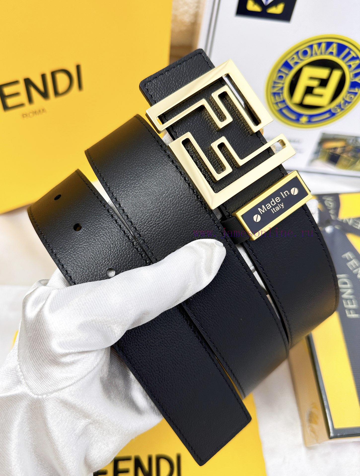 Belt FENDI Fendi ReproductionThe waistband is made of 100% cowhide, ensuring a double-layer rc8xgrjf