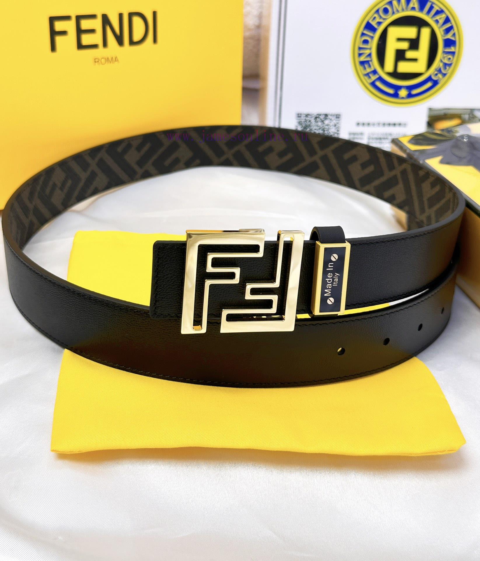 Belt FENDI Fendi ReproductionThe waistband is made of 100% cowhide, ensuring a double-layer rc8xgrjf - Image 5