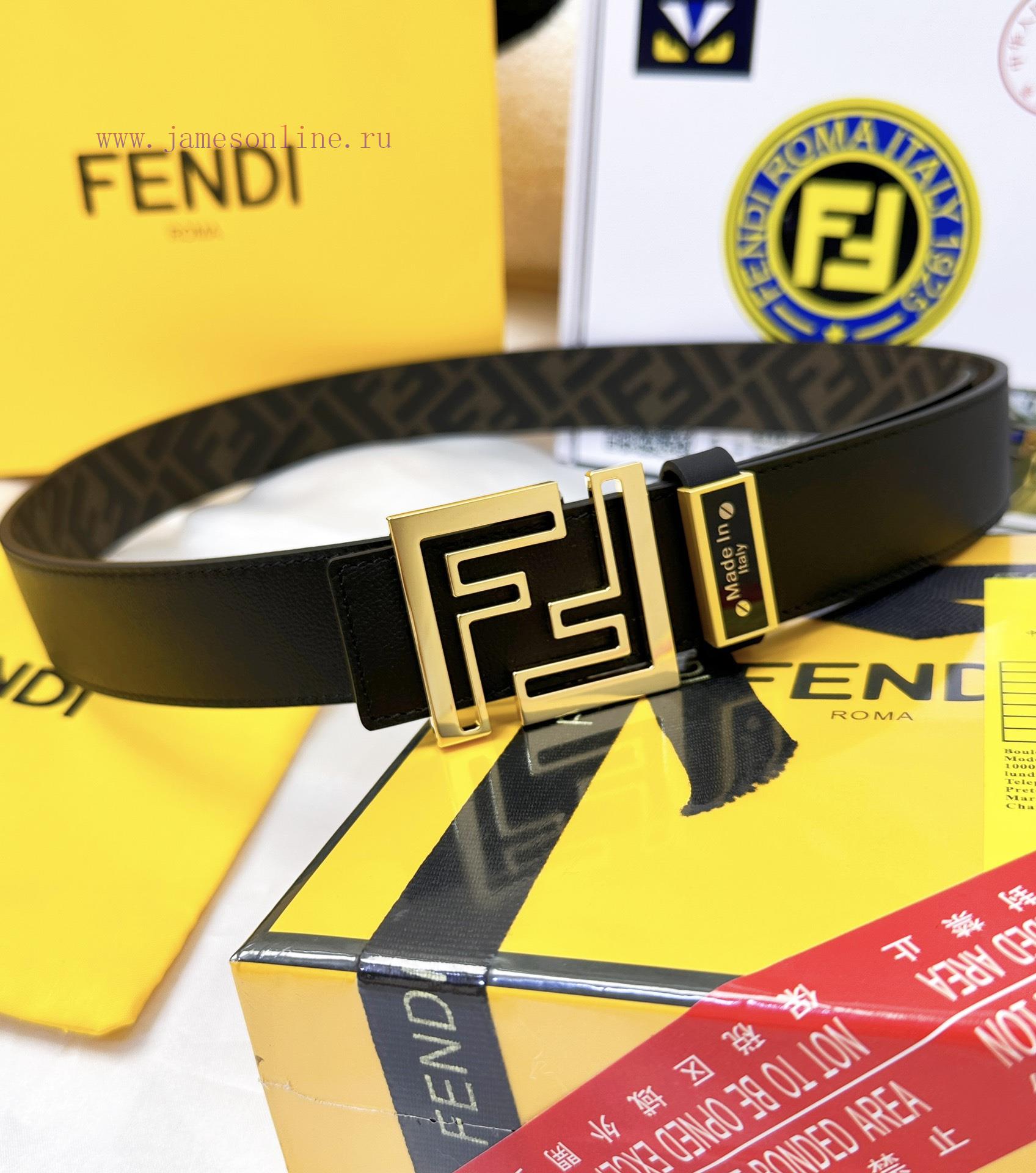 Belt FENDI Fendi ReproductionThe waistband is made of 100% cowhide, ensuring a double-layer rc8xgrjf - Image 6