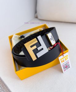 Fendi FENDI ️ Belt and beltBuckle, original classic pure copper boutique letter buckle, phot d7awd8l9