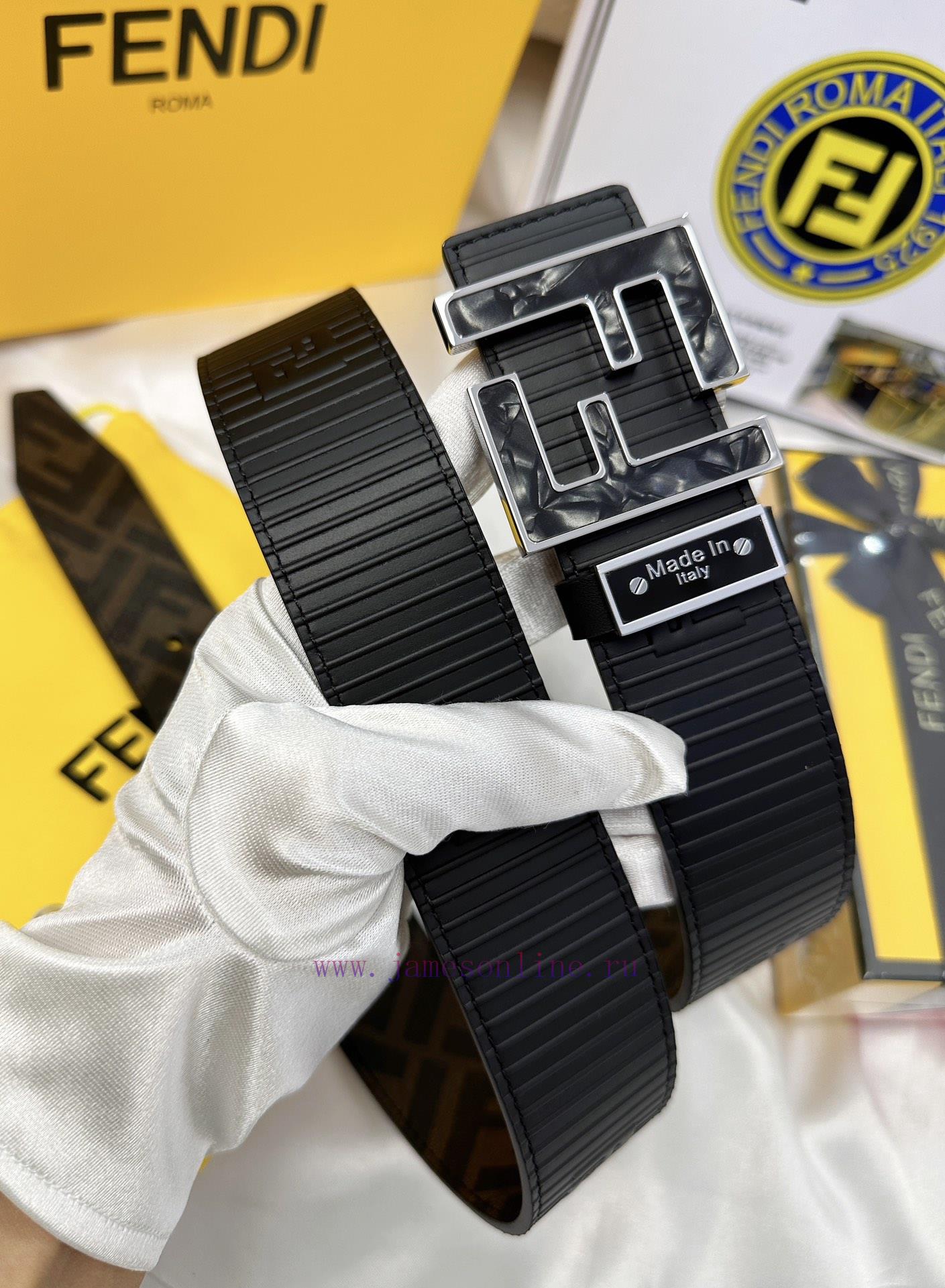 Belt FENDI Fendi ReproductionThe waistband is made of 100% cowhide, ensuring genuine leather nprqs8fc - Image 12