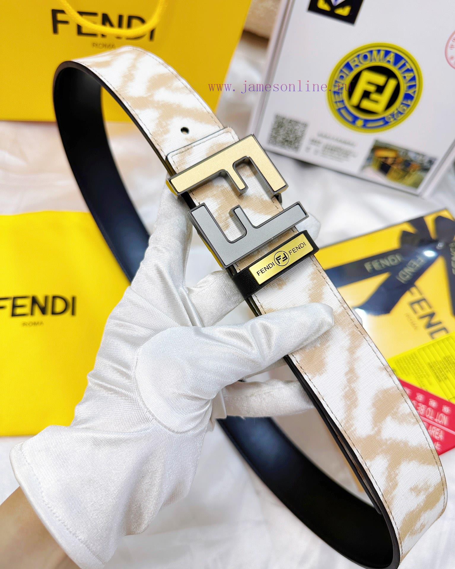 Belt FENDI Fendi ReproductionThe waistband is made of 100% imported top layer cowhide, ensur xgkg7102 - Image 2